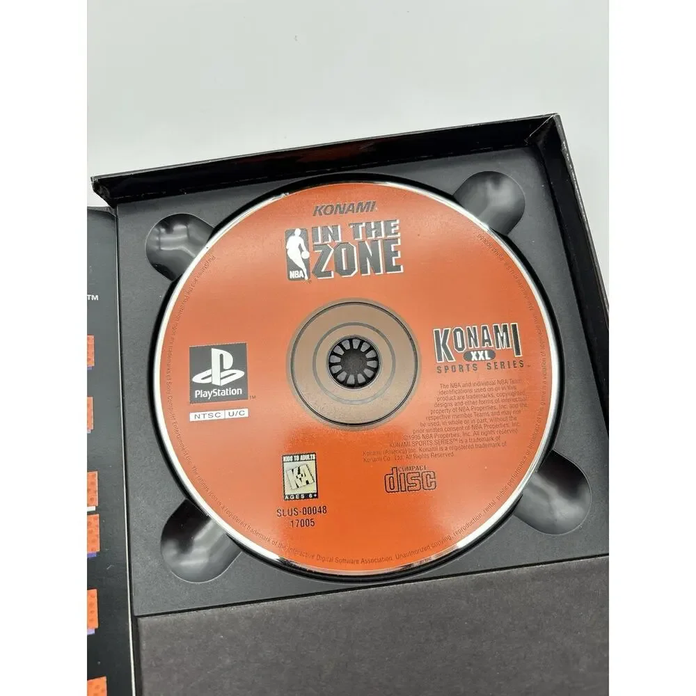 Sony PlayStation 1 PS1 Konami NBA In The Zone CIB Long Box 1996 Tested Works.